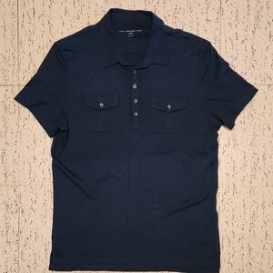 John Varvatos U.s.a 1/4 Button Down Casual Polo Shirt